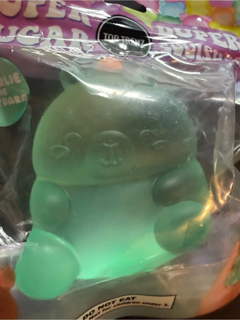 New Squishy Top Trenz Super Duper Sugar Squisher Charlie Capybara Green Squishy